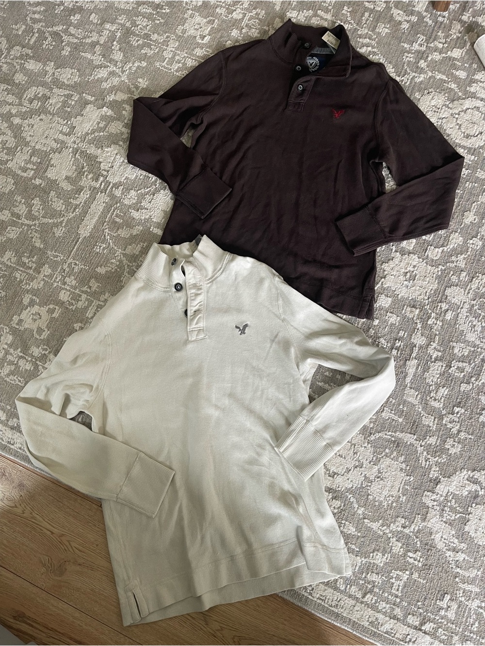 American Eagle Outfitters Men’s Long-Sleeve Henley - lightweight sweaters